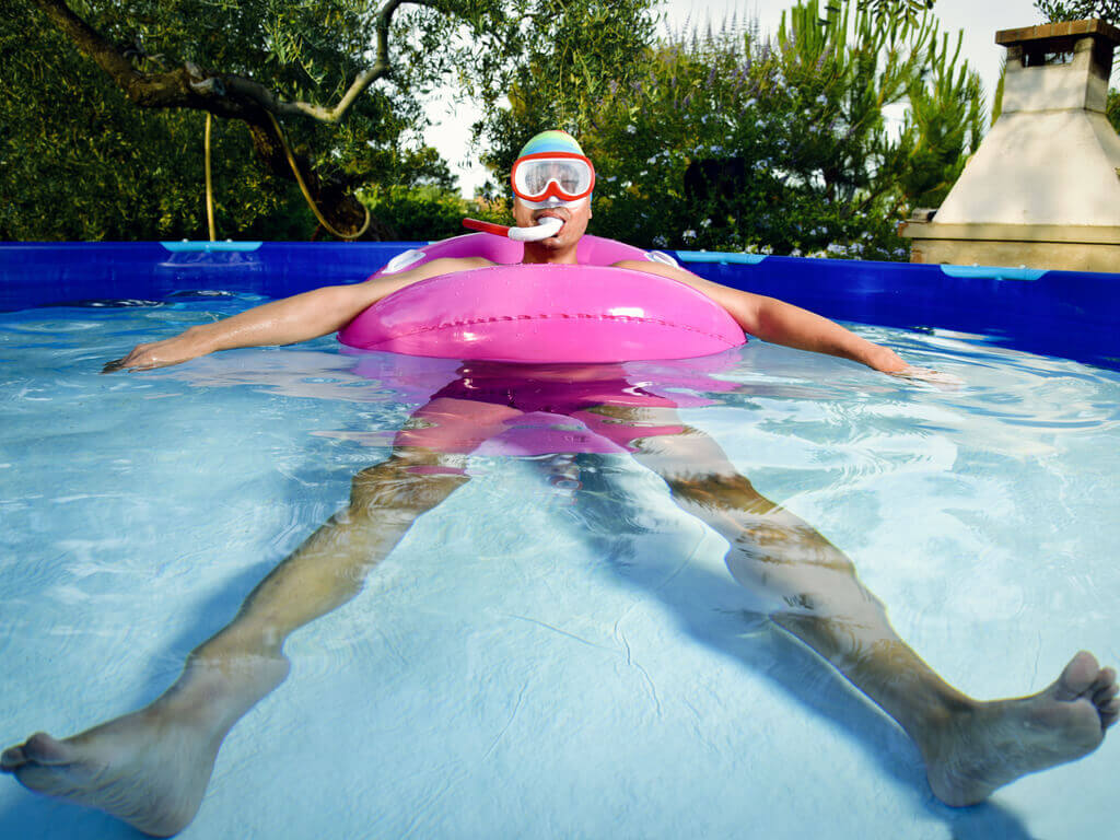 backyard staycation pool